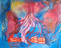 De familie, 2023, oil on linen, 100x80 cm