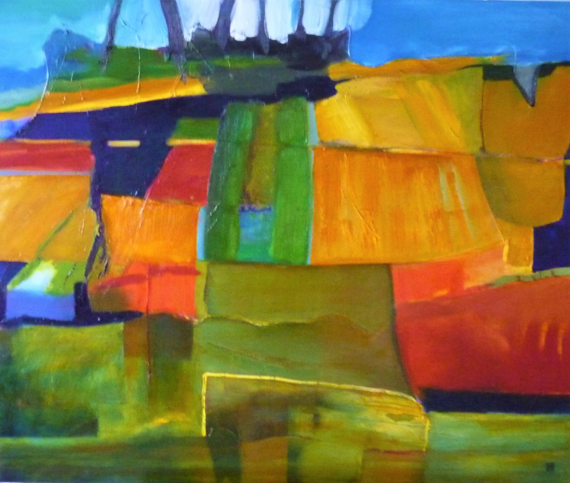 Land, olieverf op linnen, 120x100 cm