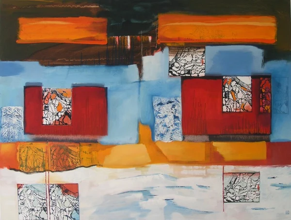 Sneeuwlandschap, 2004, 120x80 cm, olieverf