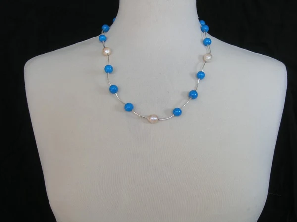 Zilver, Afghaanse blauwe steen, parels